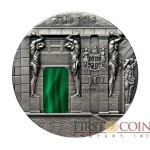 Fiji Malachite Room Imperial Silver coin Masterpieces in Stone Series 3 oz Hermitage Museum St Petersburg $10 Antique finish 2013